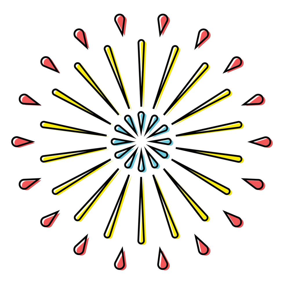 firework isolated on white background vector