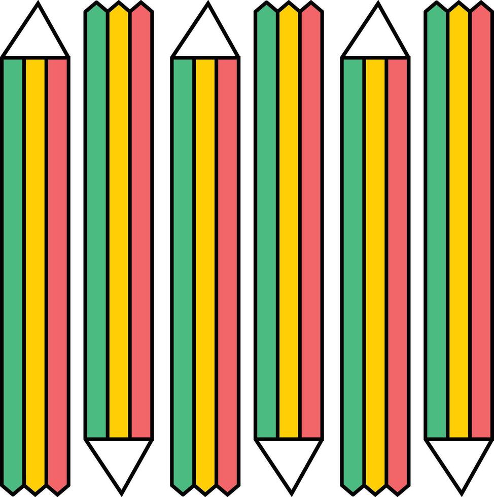 Pencil Pattern Flat design vector