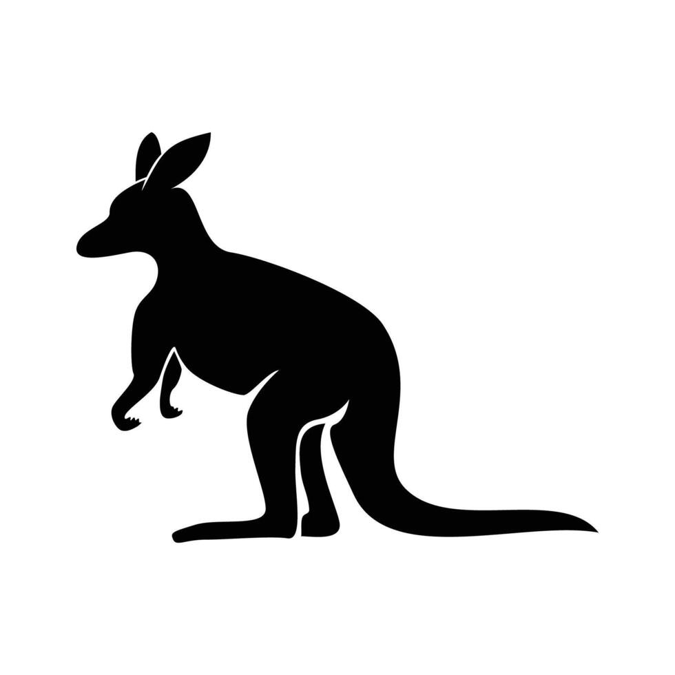 kangaroo silhouette design. Australian animal sign and symbol. vector