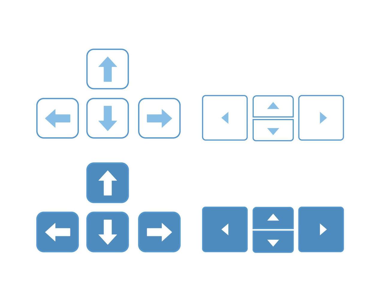 Keyboard icon. Left Right Up Down arrows vector