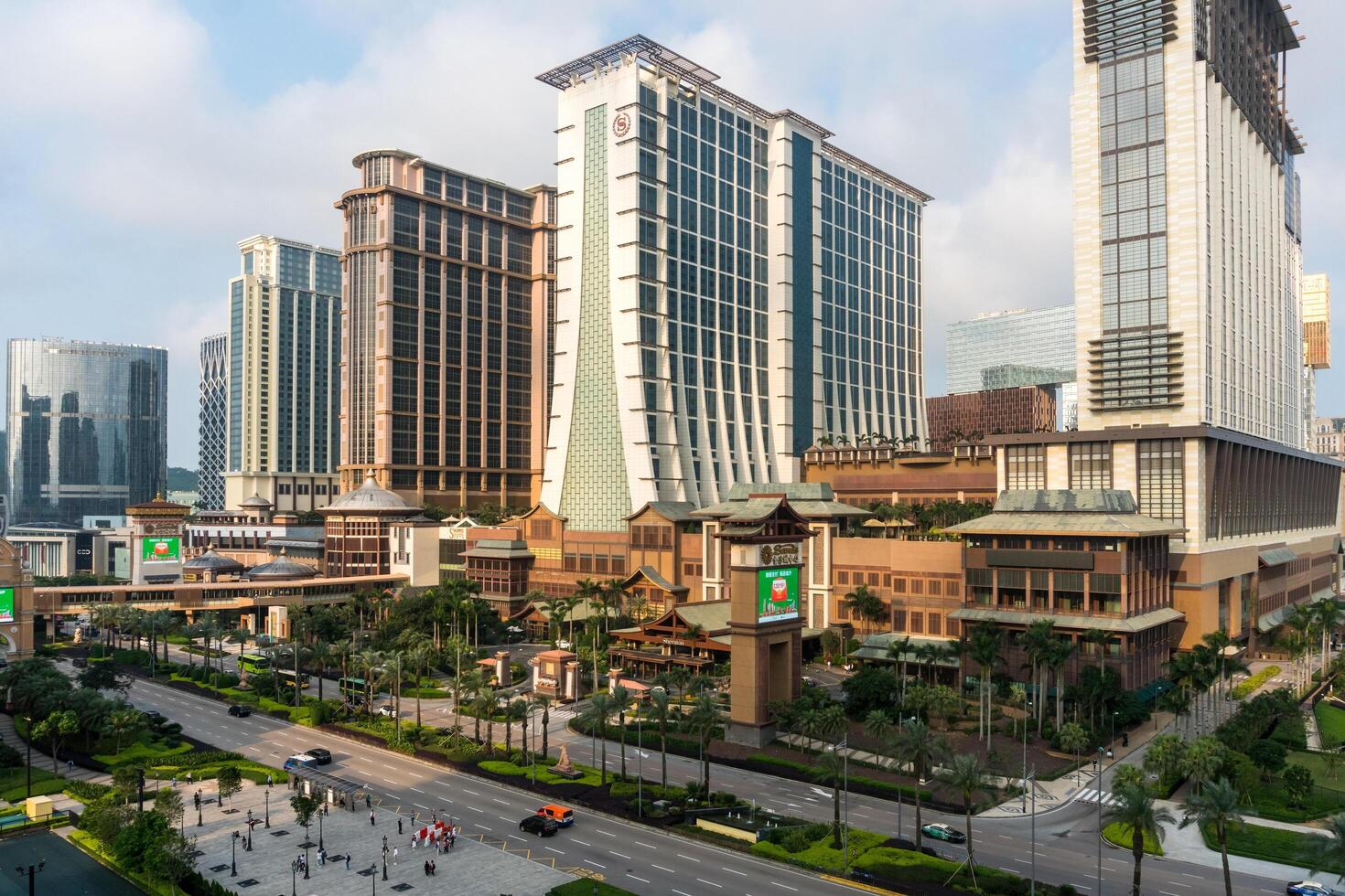Macao, March 28, 2019-Macau seen from above during a sunny day photo