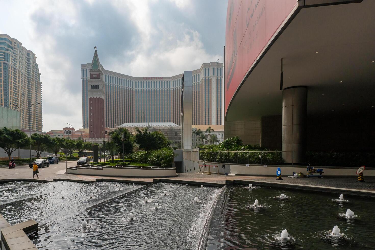 Macao, March 28, 2019-Daily life in the streets and skyscrapers of Macao during a cloudy day photo