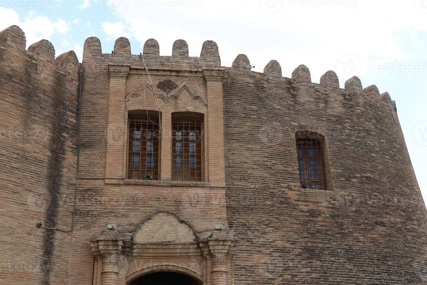 The old castle brick wall photo