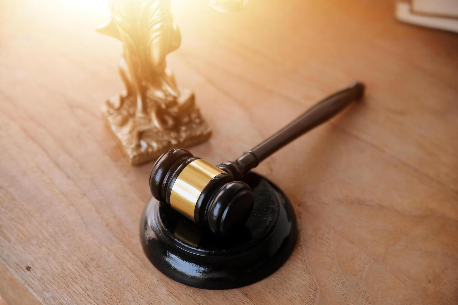 Lawyer, legal advisor, businessman brainstorming information on agreement details Business contracts in legal processing books for accuracy in contract documents. joint financial investment. photo