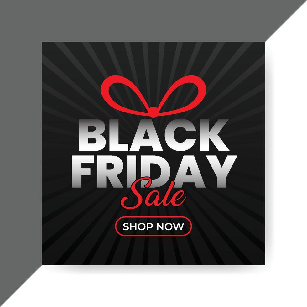 black friday sale social media post template vector
