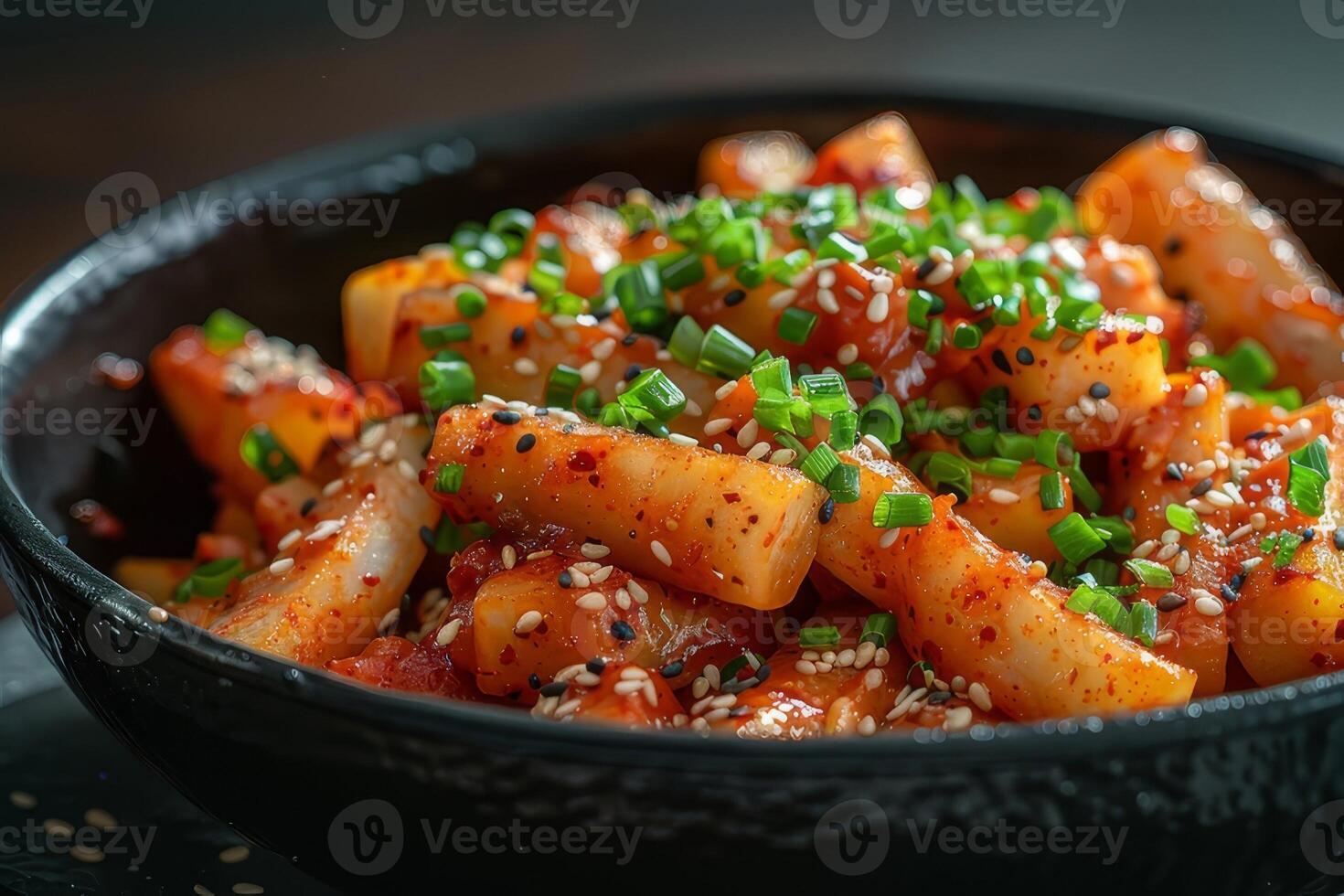 Korean food Tteokbokki, Stir-fried rice cake photo