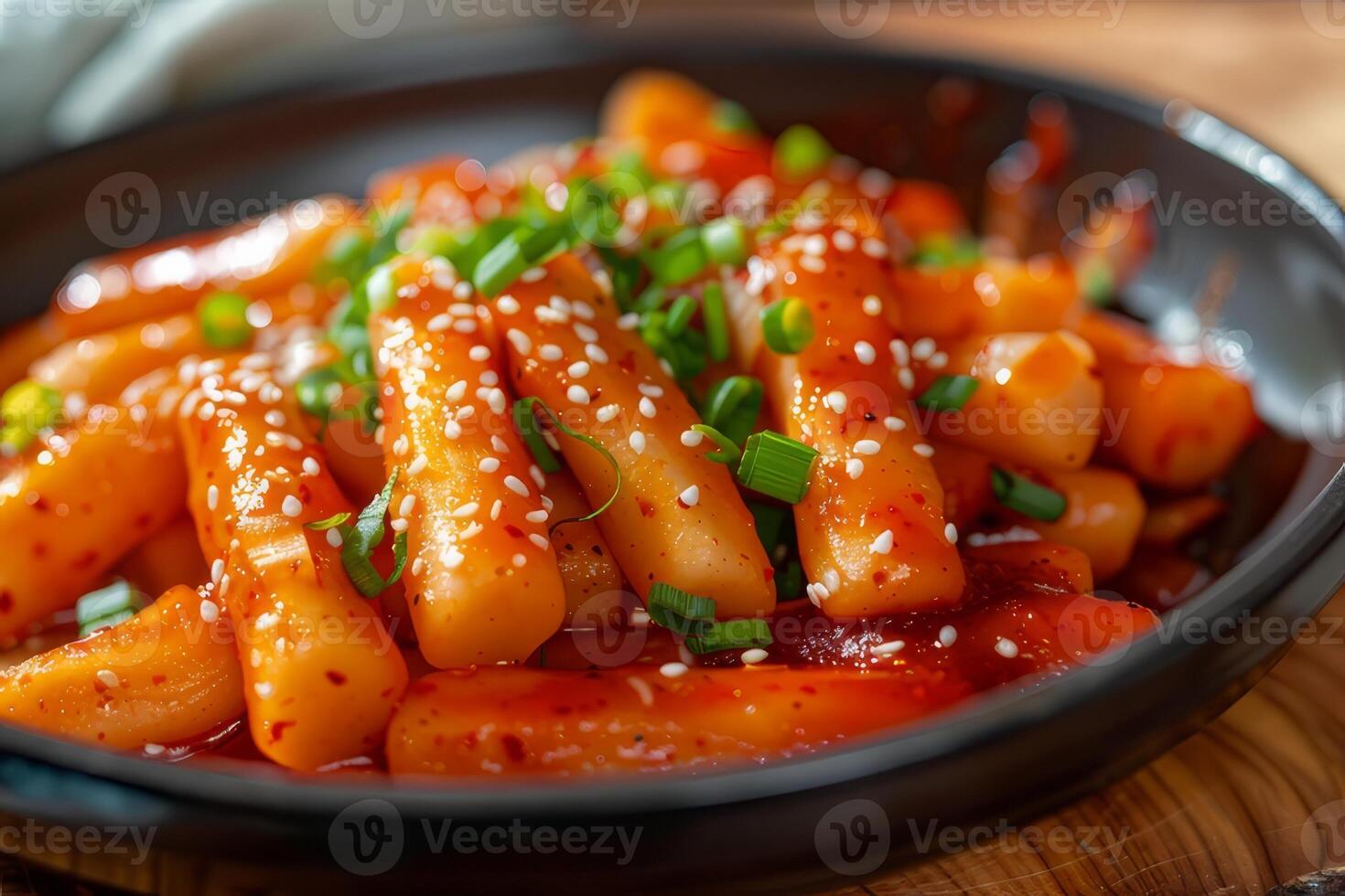 Korean food Tteokbokki, Stir-fried rice cake photo