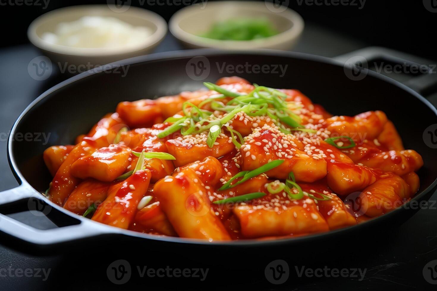 Korean food Tteokbokki, Stir-fried rice cake photo