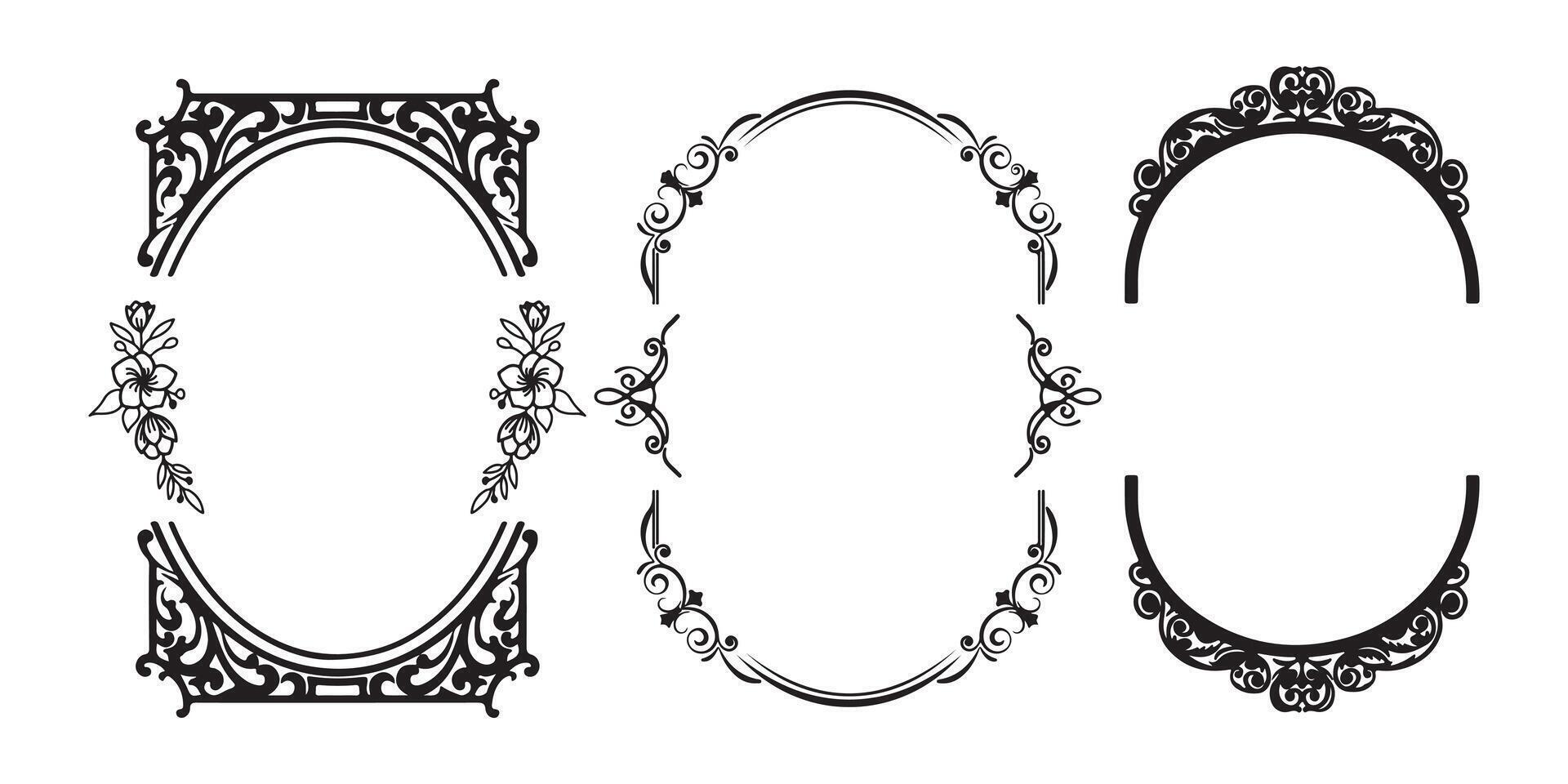 vintage frame and border for graphic designer vector