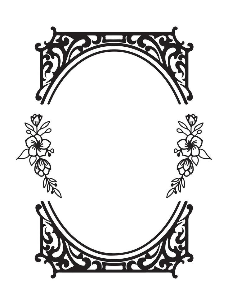 vintage frame and border for graphic designer vector