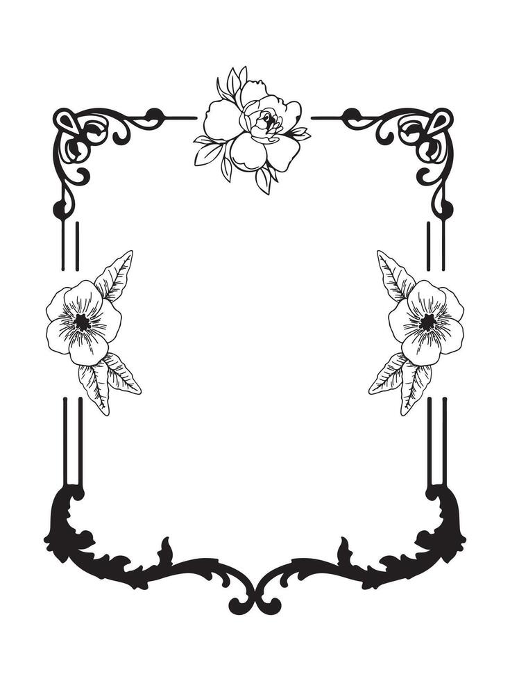 vintage frame and border for graphic designer vector