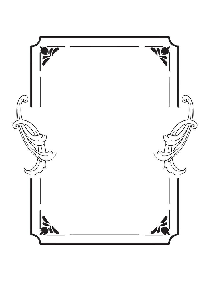 vintage frame and border for graphic designer vector