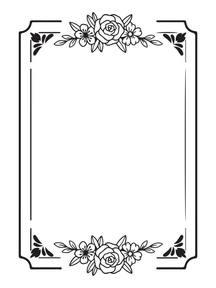 vintage frame and border for graphic designer vector