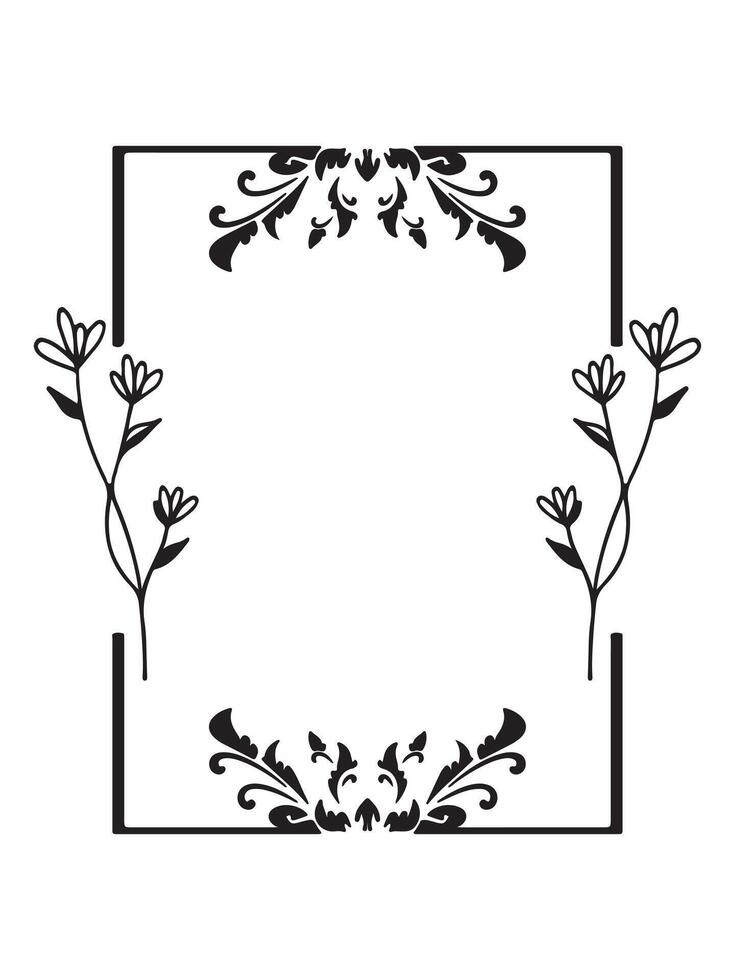vintage frame and border for graphic designer vector