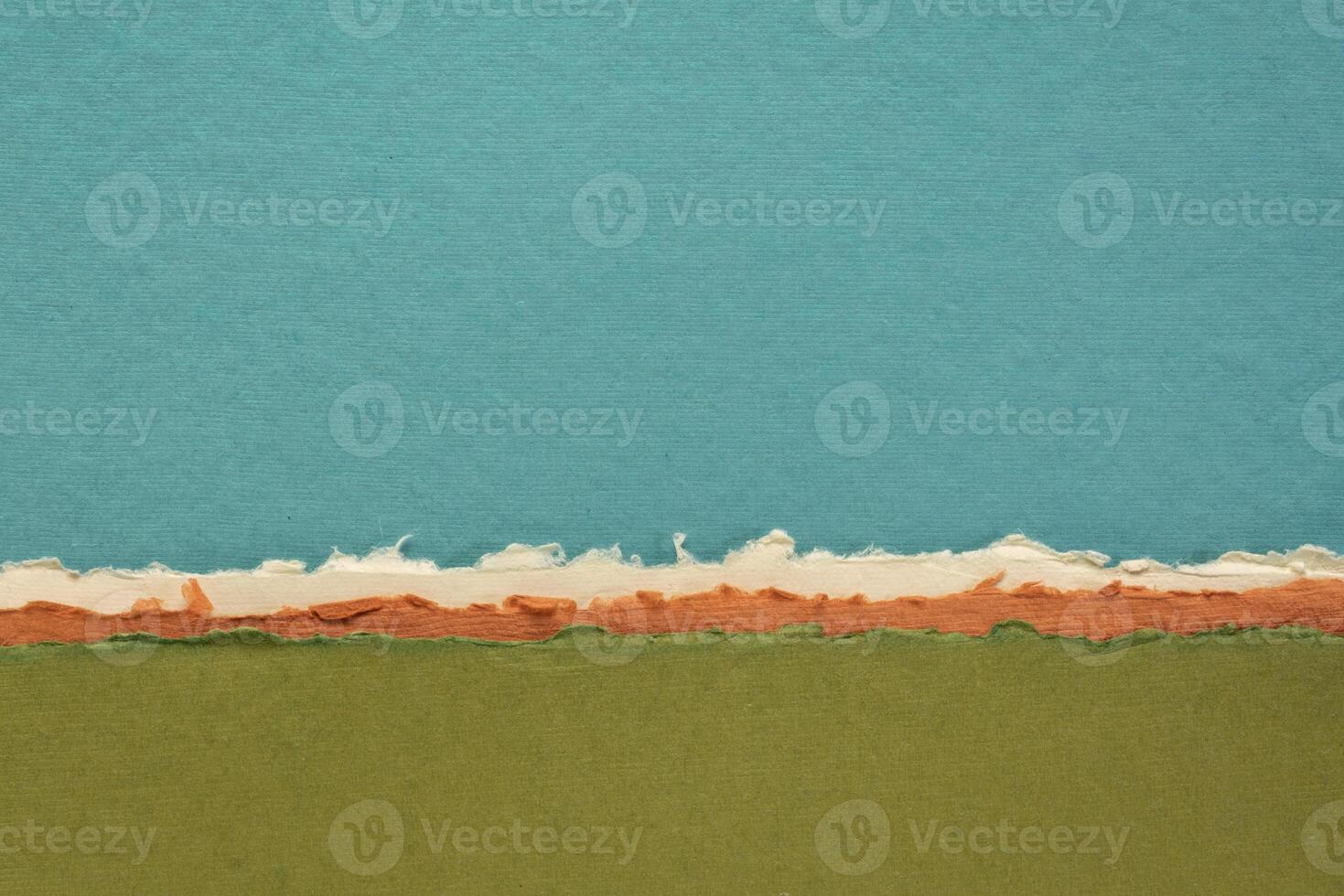 abstract landscape in blue and green pastel tones photo