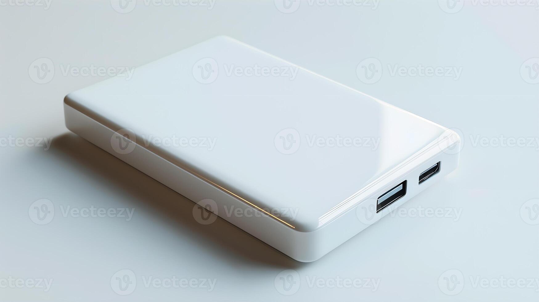 View of electronic backup charger for smartphone charging photo