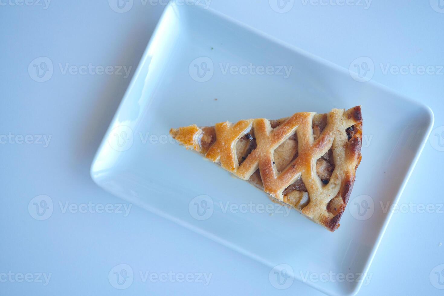 slice of apple pie cake on a plate photo