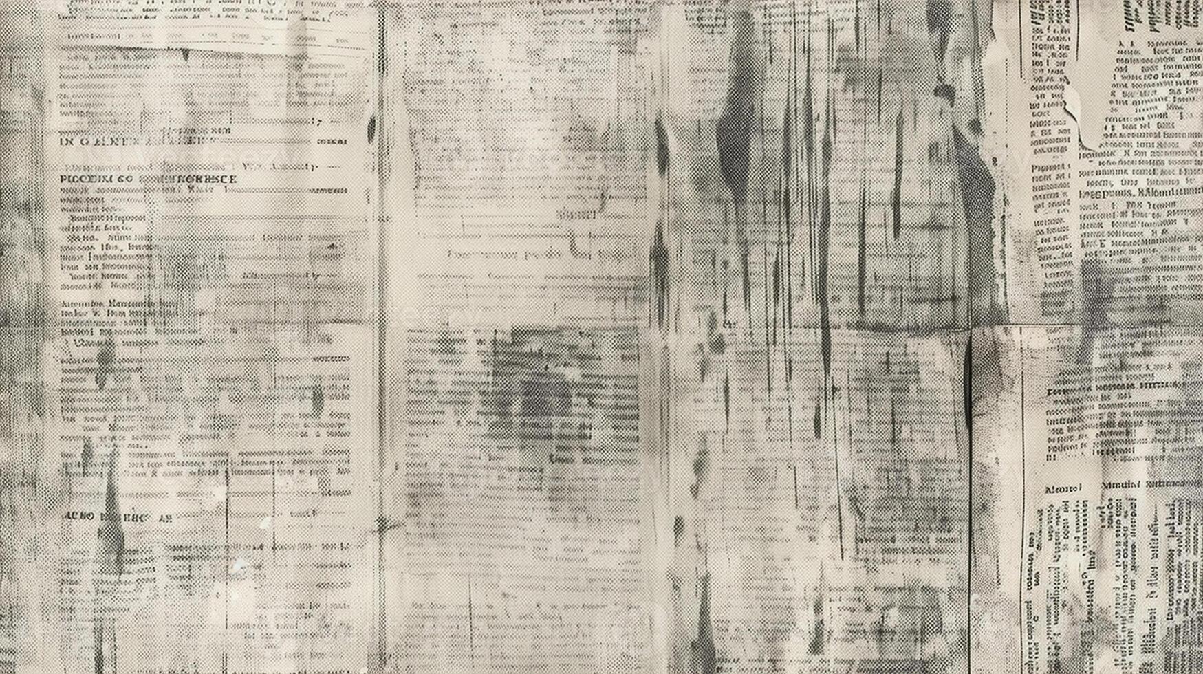 Newspaper paper grunge aged newsprint pattern background. Vintage old newspapers template texture photo