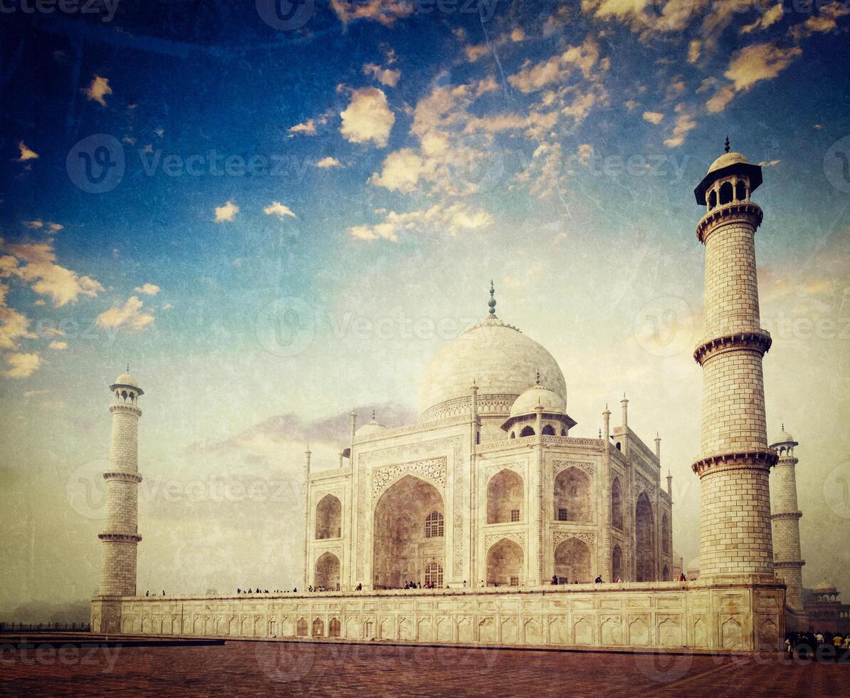 Taj Mahal on sunrise sunset, Agra, India photo
