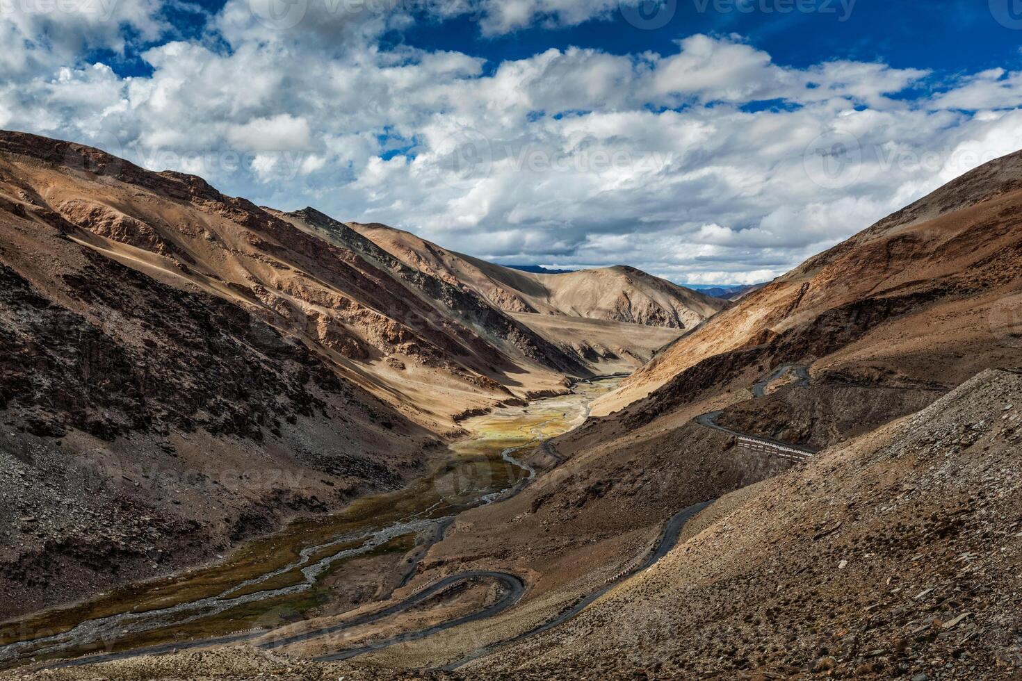 Himalayan landscape near Tanglang La pass. Ladakh, India photo