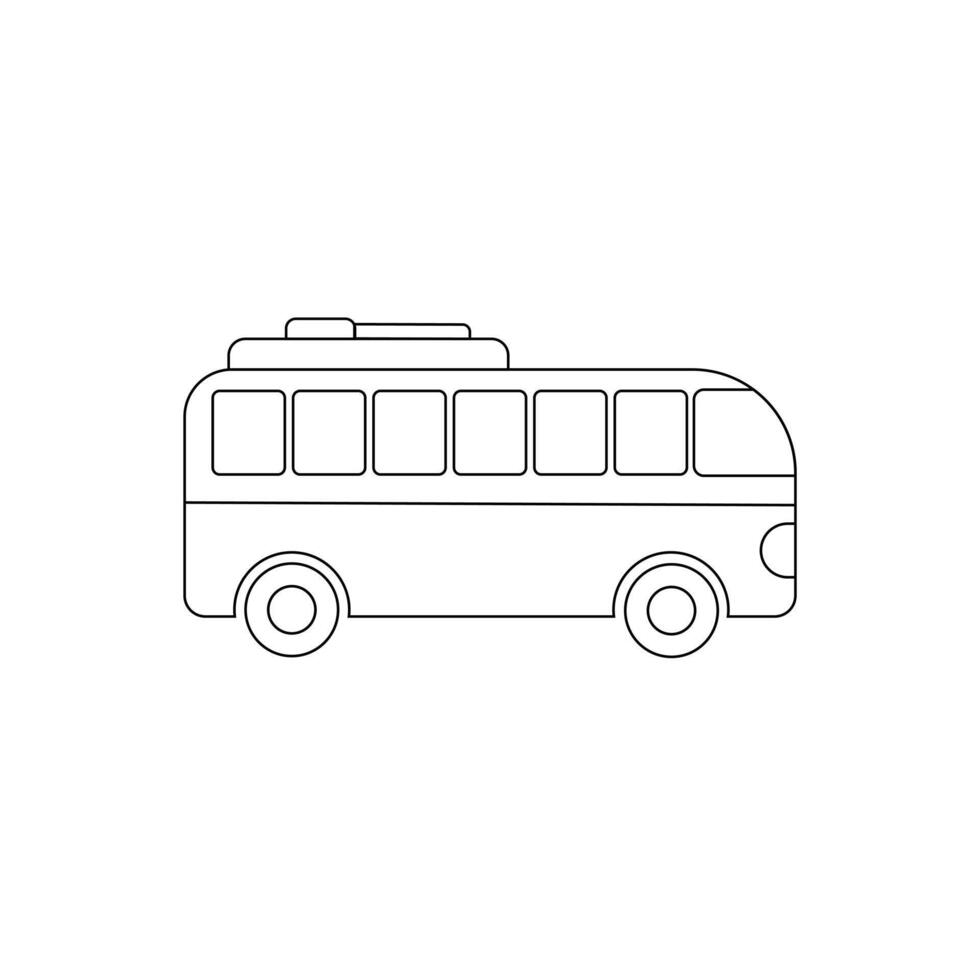 Outline Bus Icon vector