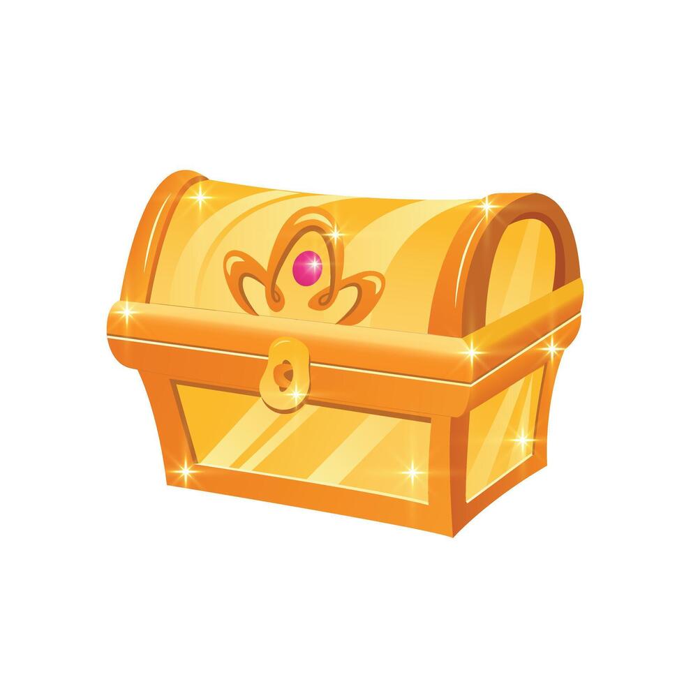 Luxury Golden Treasure Box 47382171 Vector Art at Vecteezy