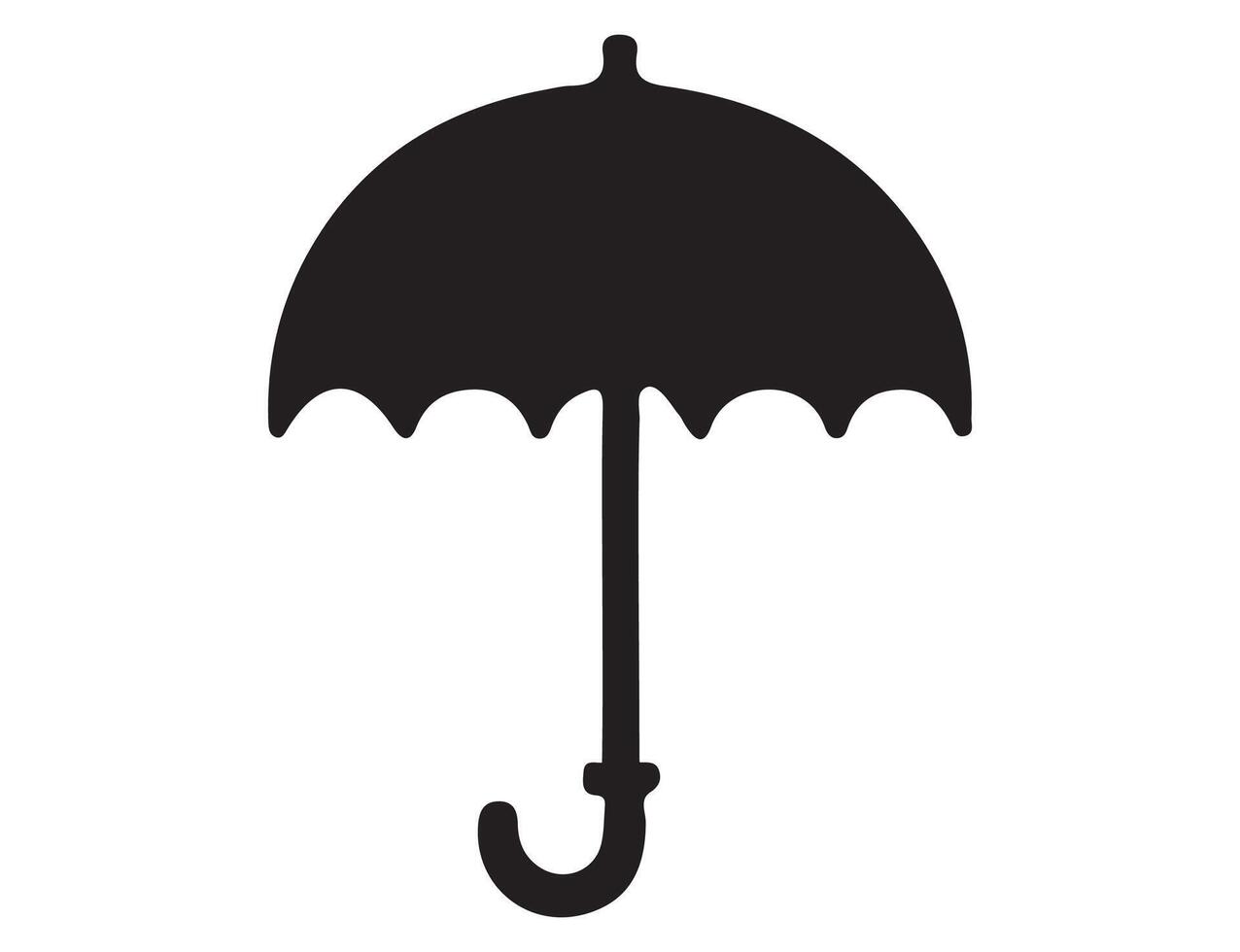 Umbrella silhouette icon. Protection symbol. Web vector