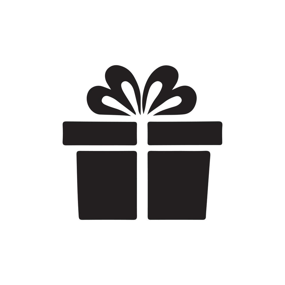 illustration of a gift box icon. vector