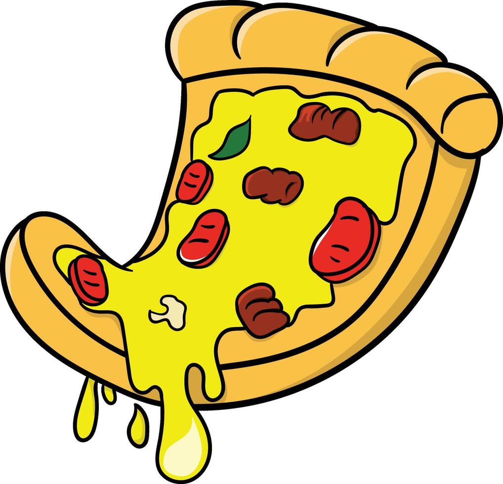 Pizza Yummy Mascot Logo Design vector
