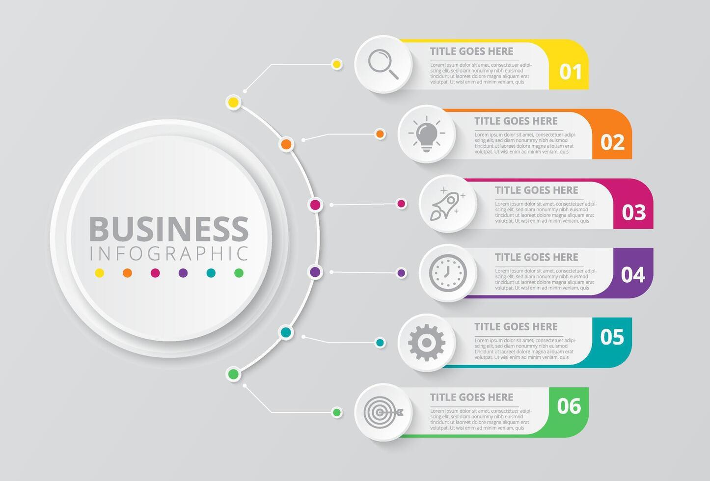 Infographic thin line design with icons and 6 options or steps. Infographics for business concept. Can be used for presentations banner, workflow layout, process diagram, flow chart, info graph vector