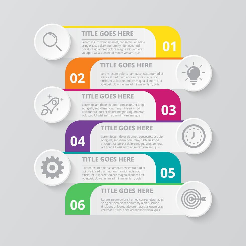 Infographic thin line design with icons and 6 options or steps. Infographics for business concept. Can be used for presentations banner, workflow layout, process diagram, flow chart, info graph vector