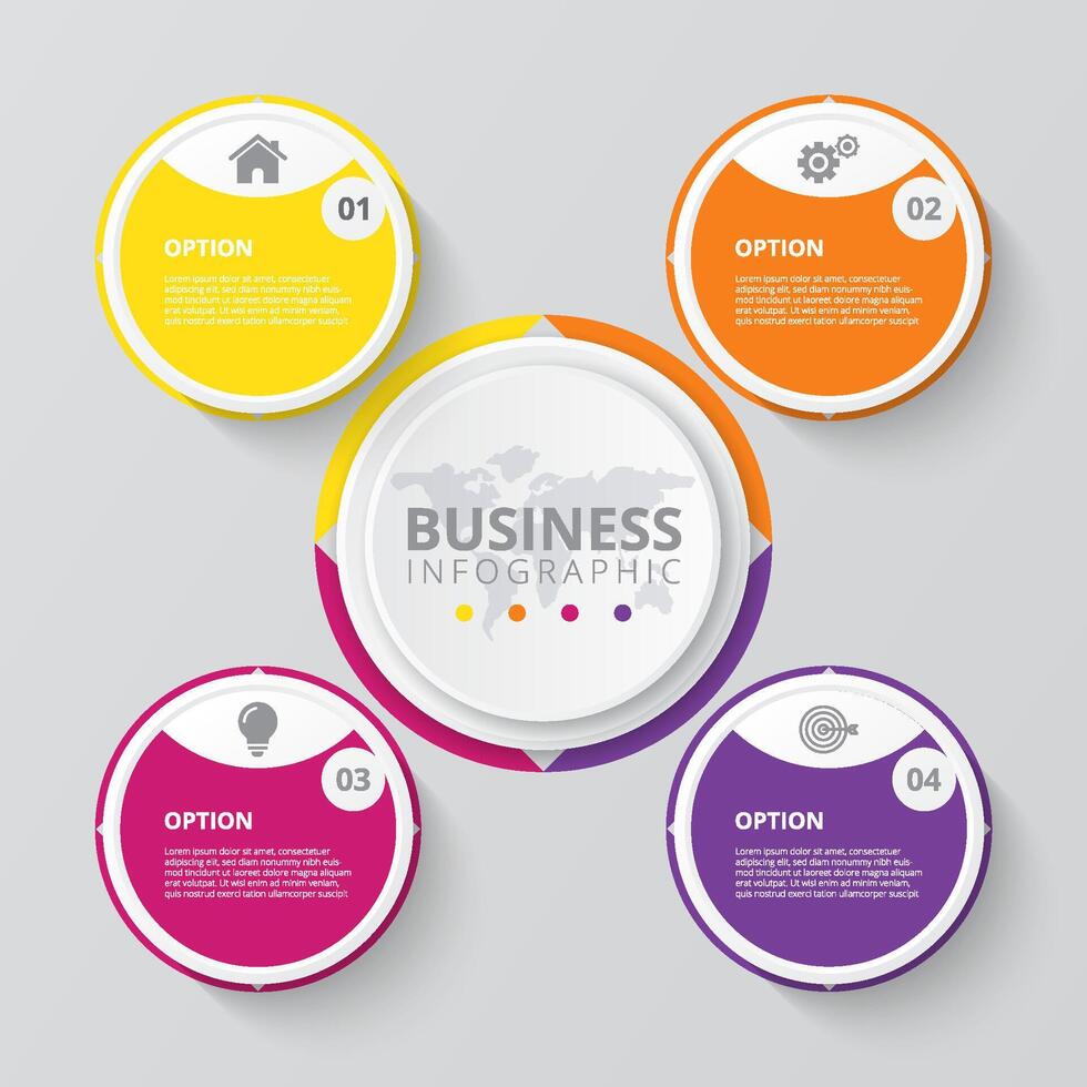 Infographic thin line design with icons and 4 options or steps. Infographics for business concept. Can be used for presentations banner, workflow layout, process diagram, flow chart, info graph vector