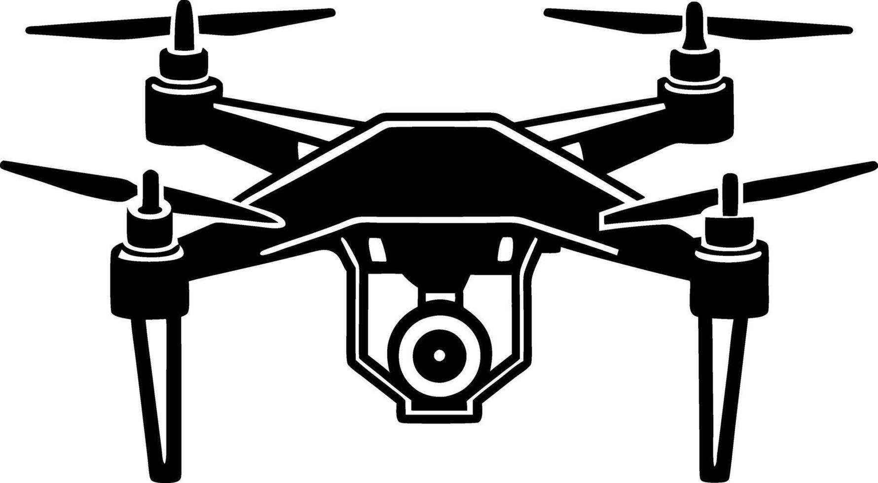 drone silhouette illustration artwork Design on a white background vector