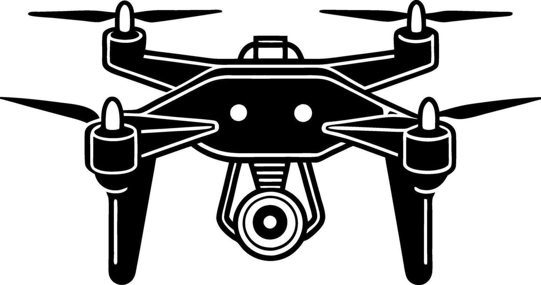 drone silhouette illustration artwork Design on a white background vector