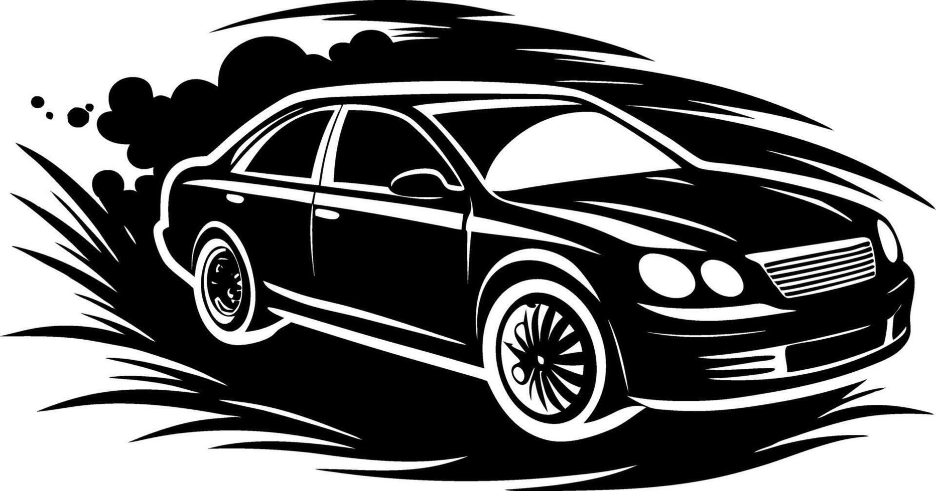 car silhouette illustration Design on a white background vector
