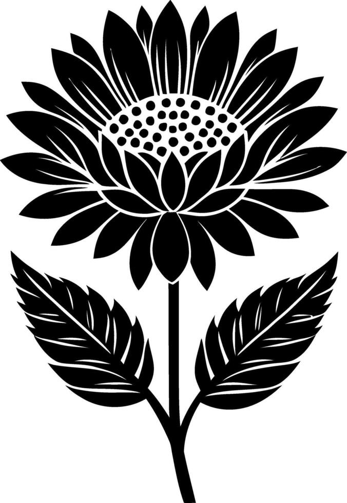 decorative Floral design Silhouette Motif Pattern, Flower design elements silhouette pattern black and white vector
