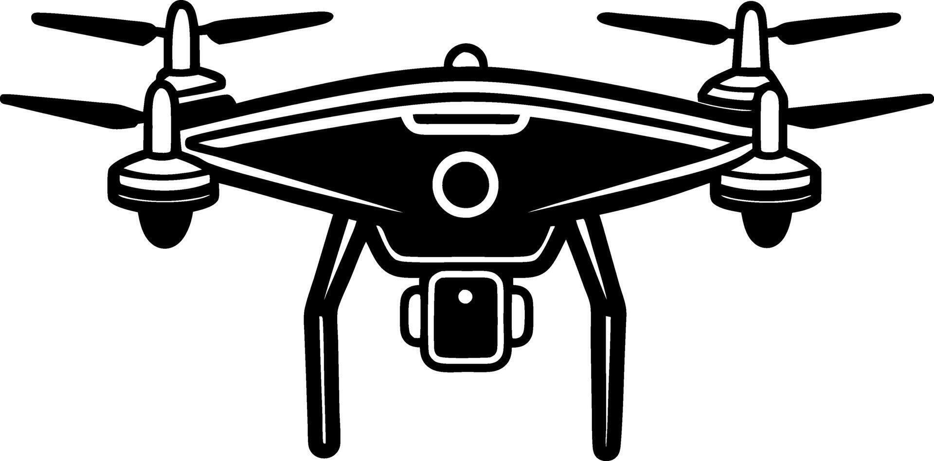 drone silhouette illustration artwork Design on a white background vector