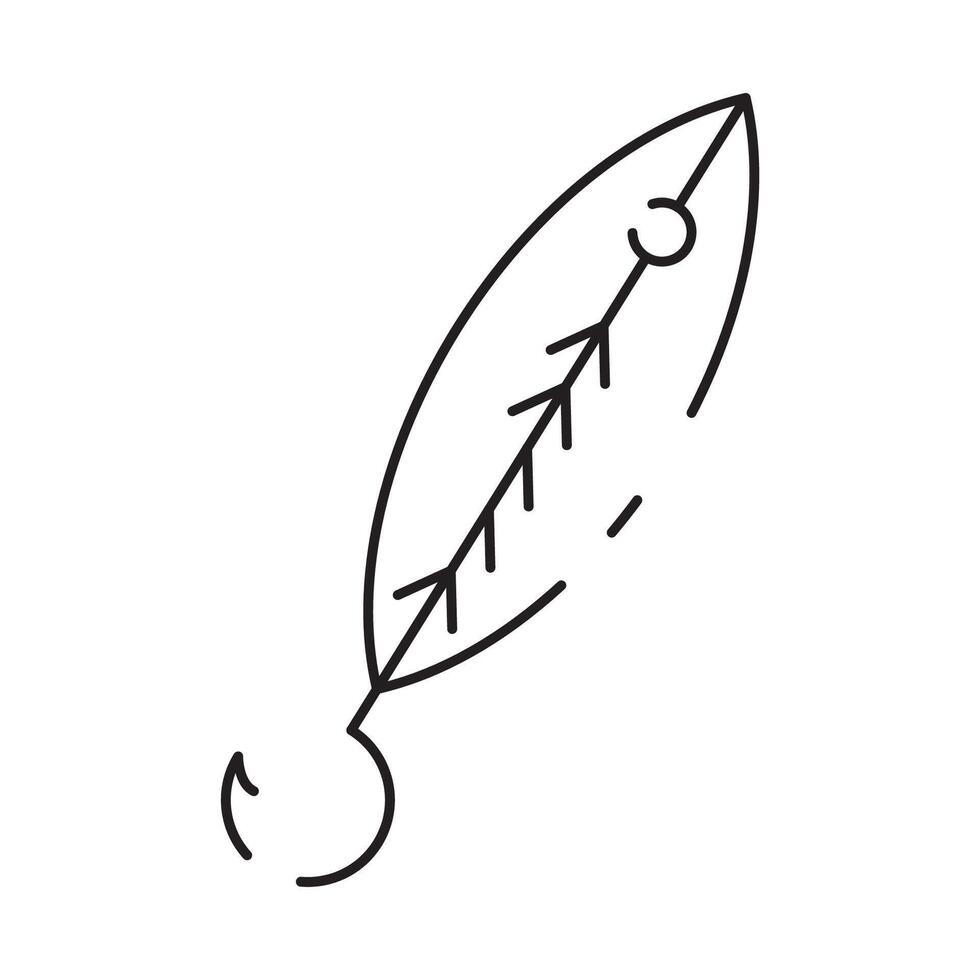 Minimal fishing icon of outdoor recreation including line, lure, lake, boat, dock, hook, pole, reel, worm, tackle box and clothing such as waders and a vest. vector