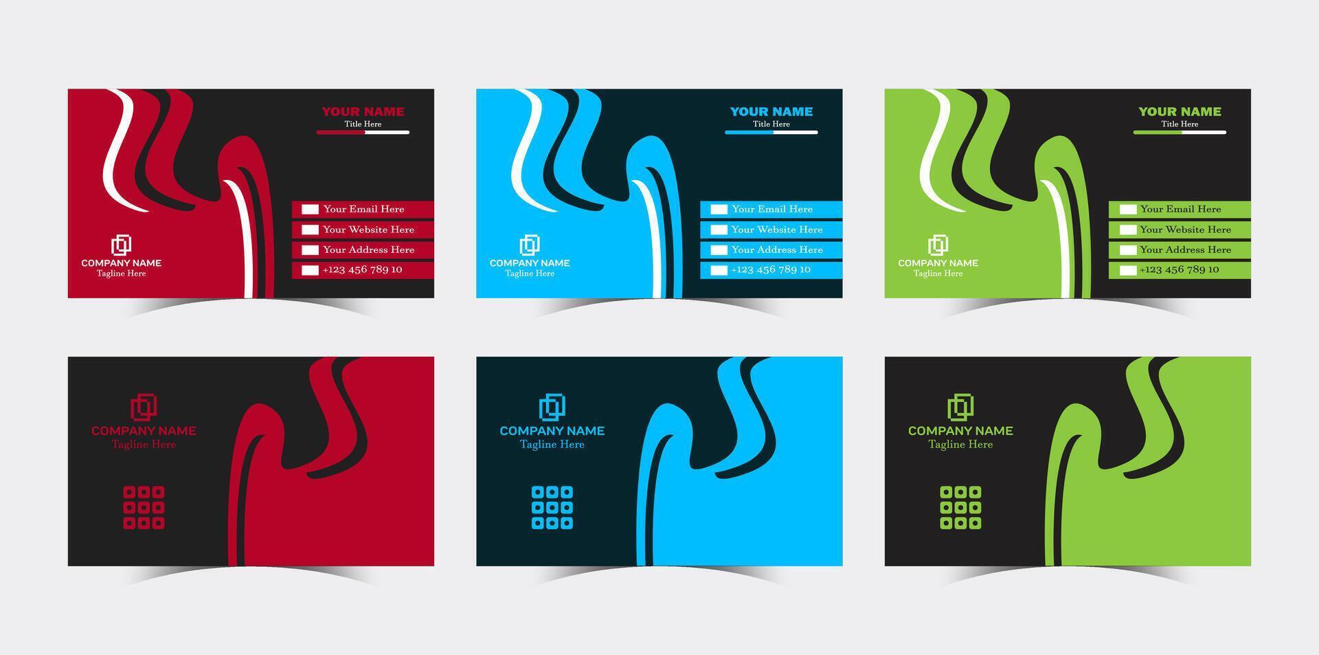 Professional Modern Creative and Clean Corporate company visiting Business Card design Template vector