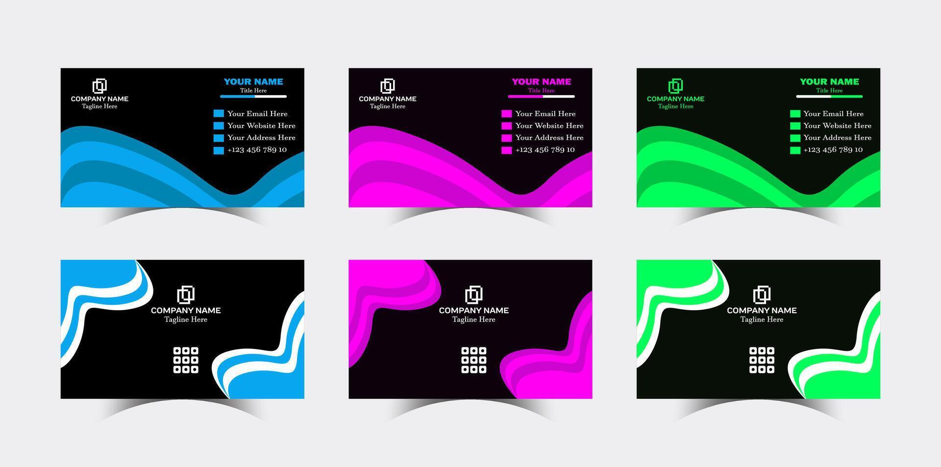 Professional Modern Creative and Clean Corporate company visiting identify Business Card design Template vector