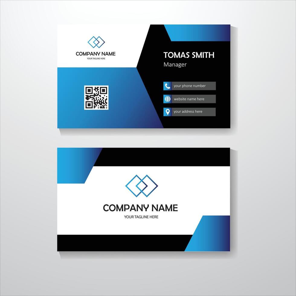 Business card design template design free download vector