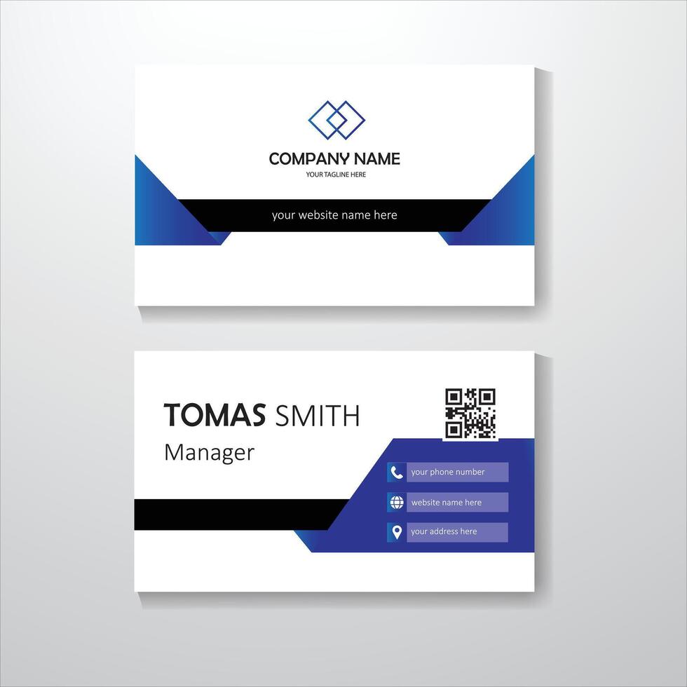 Modern professional business card template design vector