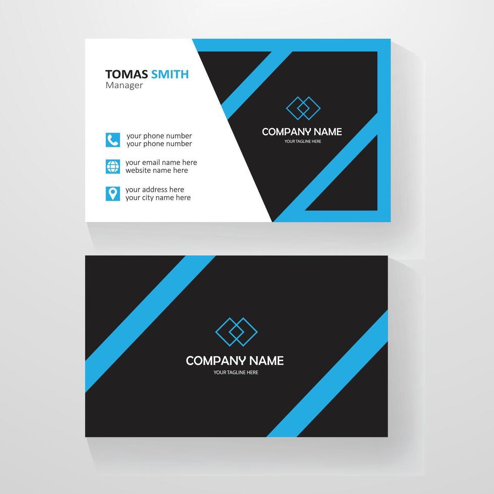Modern Professional Business Card Design Templates with mockups vector