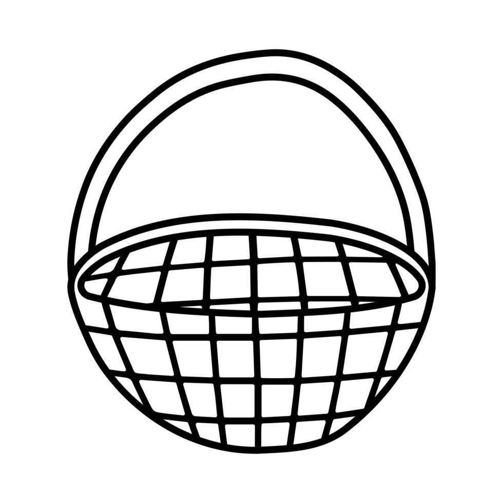 Wicker backet icon vector