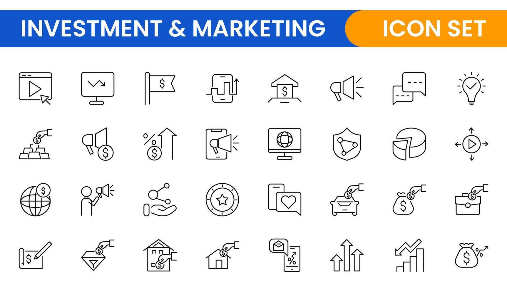 SEO and promotion line icons collection. Big UI icon set. Thin outline pack. set of marketing icons, SEO, website, social media, sales online advertising. Solid symbol illustration. vector
