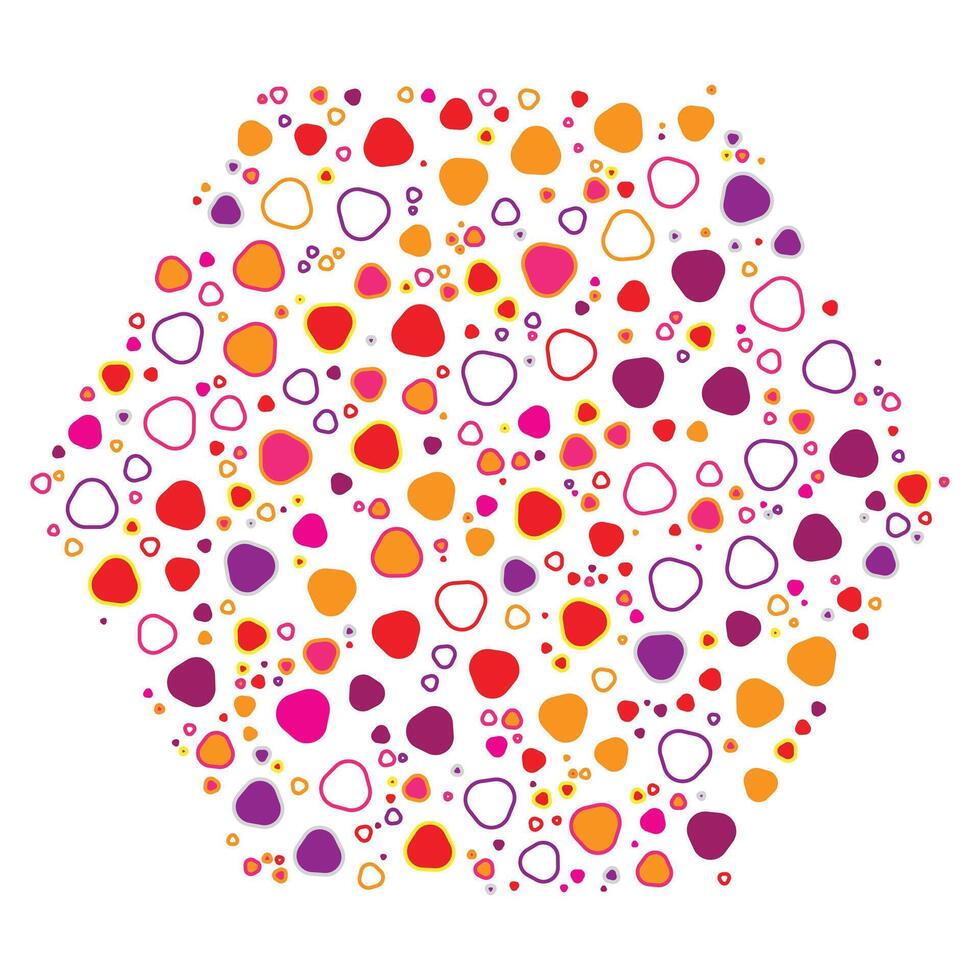colorful shape and dot with circle background vector
