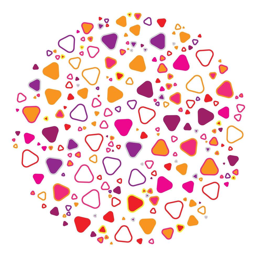 colorful shape and dot with circle background vector