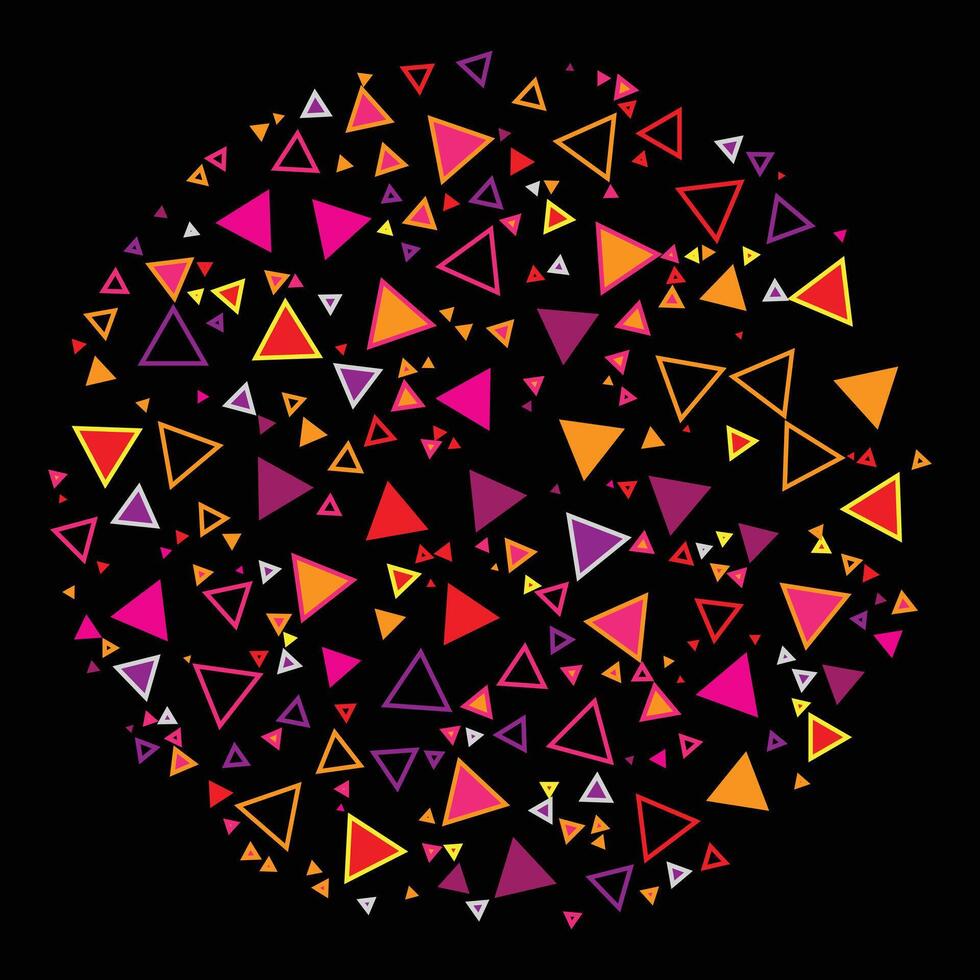 colorful shape and dot with circle background vector