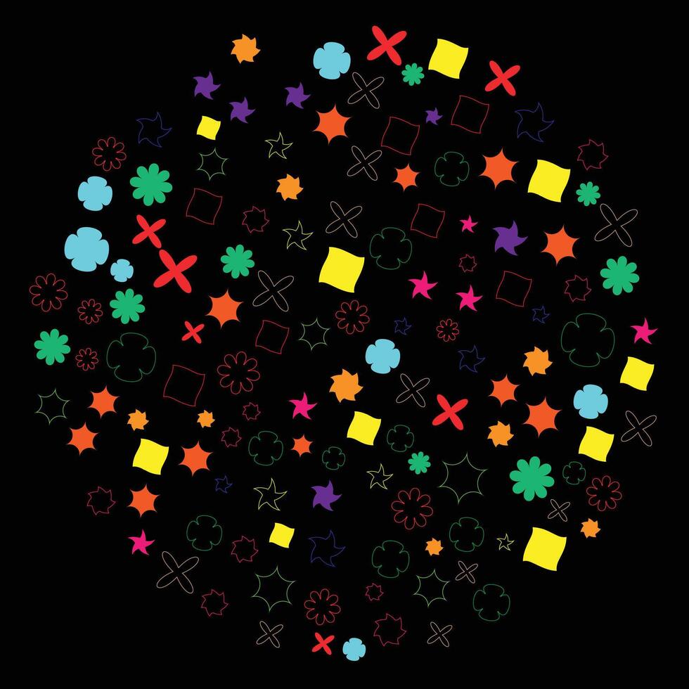shape and outline shape design for background vector