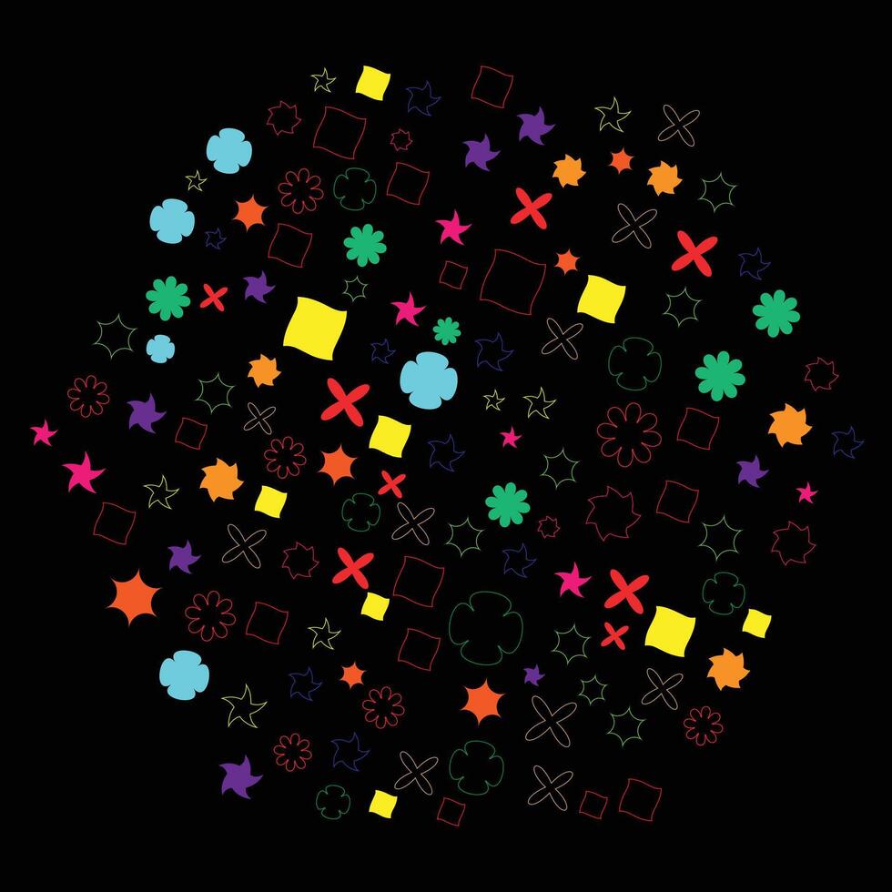 shape and outline shape design for background vector